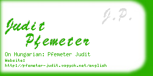 judit pfemeter business card